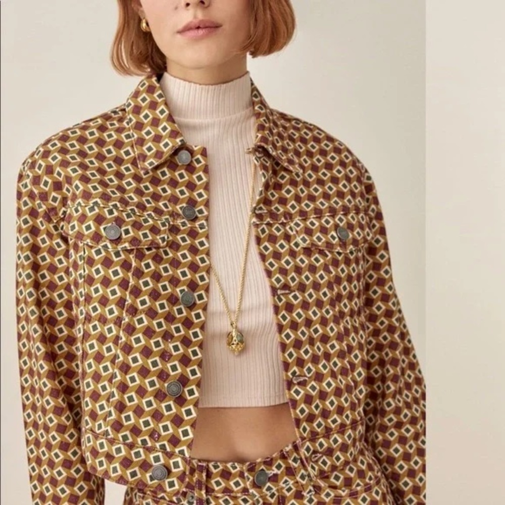 Reformation Cora Denim Jacket in Mezzanine | M